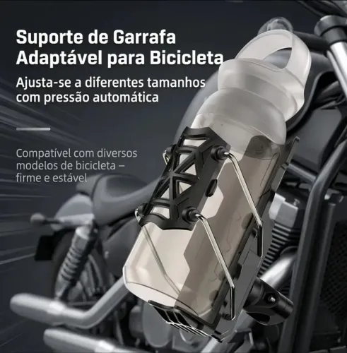 Suporte Ajustável Porta Garrafa Moto Bicicleta Bike E Mais