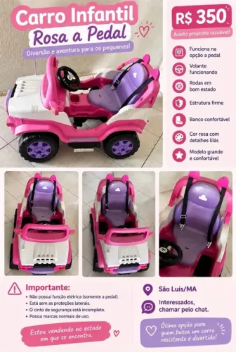 CARRO INFANTIL PEDAL