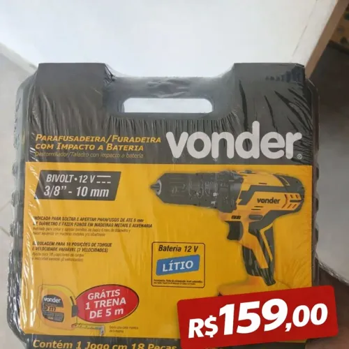Vonder PFV 012I - Parafusadeira com Impacto 12V + Maleta