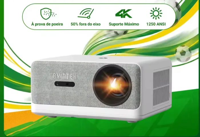 Projetor + Tela retratil automática.