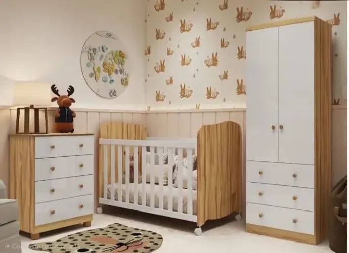 Quarto de bebê novo na embalagem