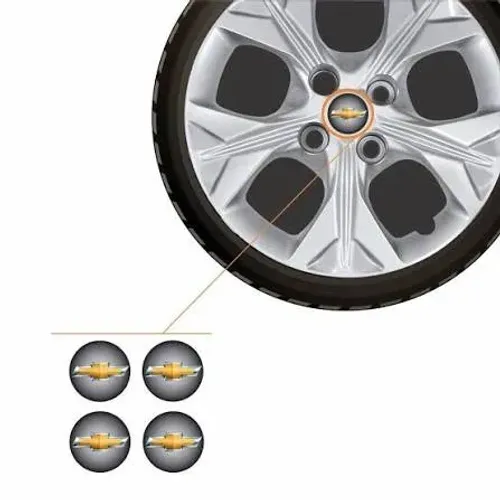 Jogo de "calotinhas" para rodas carro Chevrolet 56MM