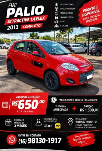 LOCAÇÃO DE CARRO UBER E 99