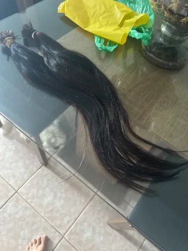 Vendo mega cabelo indiano quase 60 cm usado com as cabecinhas feita 