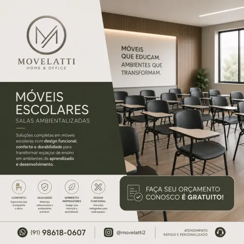 Móveis escolares sob encomenda