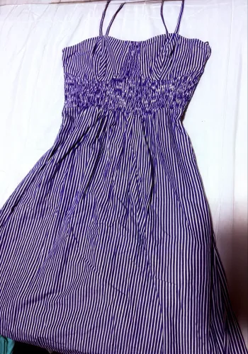 Vestido Longo Listrado - Le Lis Blanc - TAM M