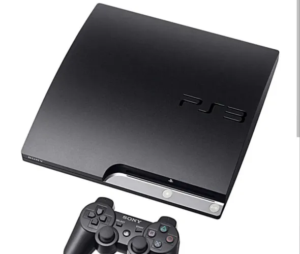 PS3 Slim - DESBLOQUEADO + 1 CONTROLE.