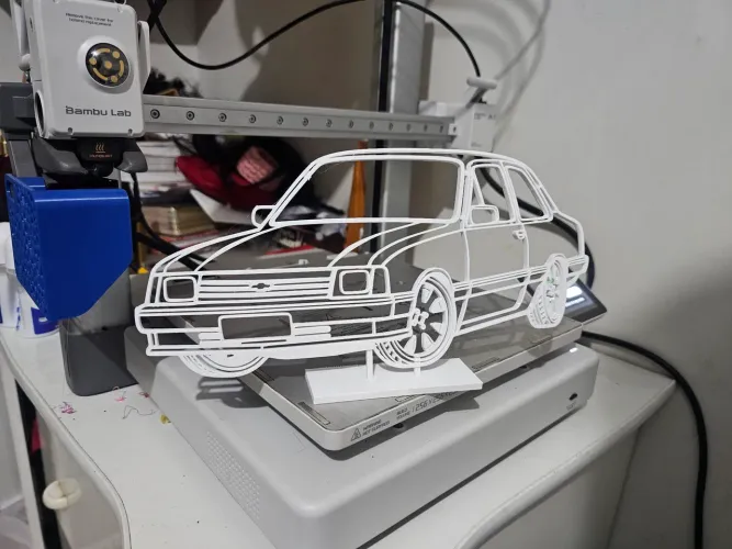 3D Chevette SL S Junior Quadro Decoração Moldura