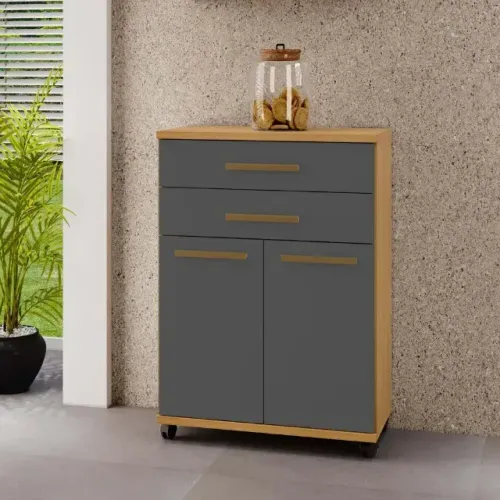 Balcão de cozinha Monaco com 2 portas e gaveta