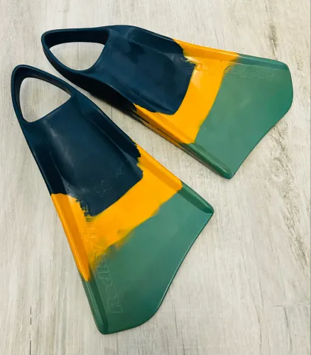 Pé de Pato - RedleyFins - Tamanho X Large - Verde Azul Amarelo