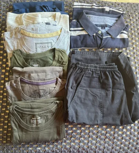 Lote de roupa masculino, tamanho G