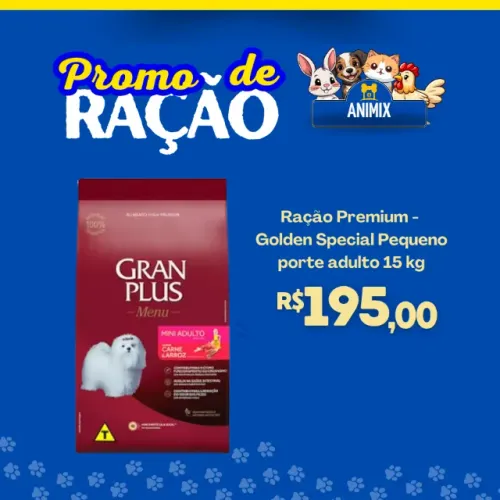 Ração Premium -  Golden Special Pequeno porte adulto 15 kg