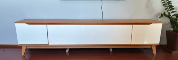 Rack Kappesberg 3 Portas Canela/Branco 218cm