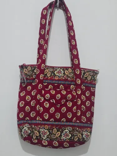 Bolsa de Ombro Floral de Pano - Usado