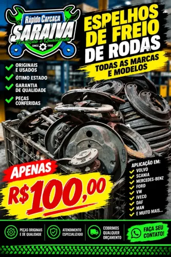 Espelho de roda interno de freio