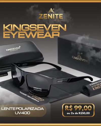 Óculos de Sol Sport Kingseven Preto Polarizado UV400