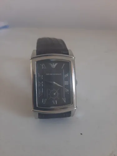 RELÓGIO EMPORIUM ARMANI ORIGINAL PULSEIRA EM COURO-MOD: AR 0237