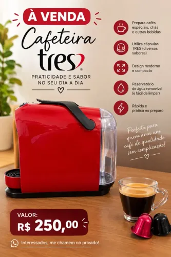Cafeteira Três Corações Mimo Vermelha 220V