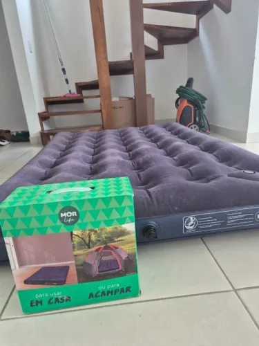 Colchão Inflável Casal MOR Aveludado - Semi Novo