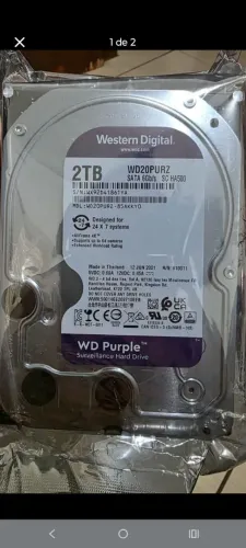HD 2TB PURPLE NOVO NUNCA USADO