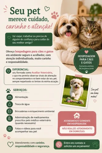 Babá de pet de pequeno porte