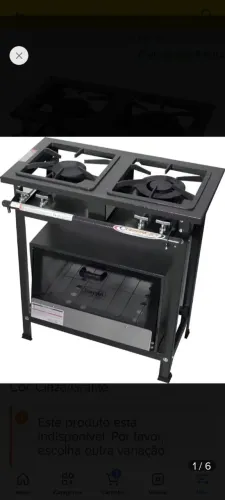 Fogao industrial 2 bocas itajobi 30x30 com forno