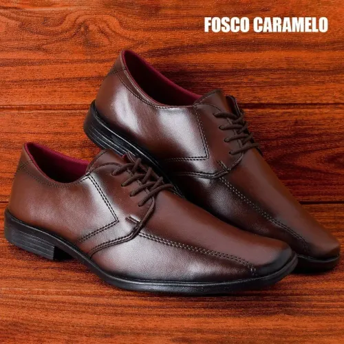 Sapato social fosco caramelo