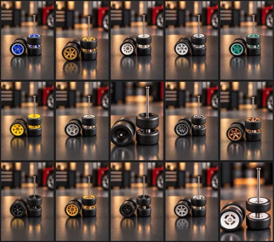 Jogo de rodas para Hot Wheels 1/64 customização