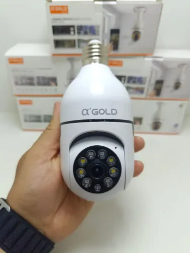 Lâmpada Câmera De Segurança Wifi A'gold Cam-09 Visão Noturna Colorida Full HD 