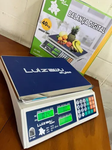 Balança eletrônica com bateria embutida, bivolt