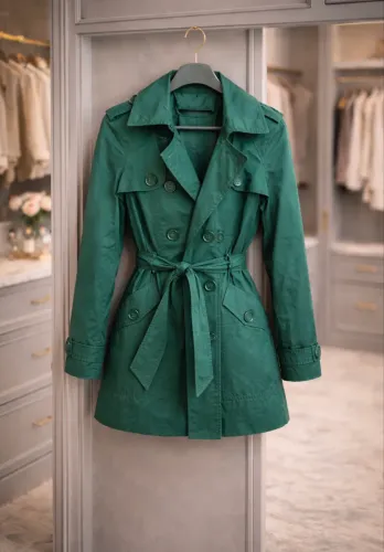 Casaco trench coat verde