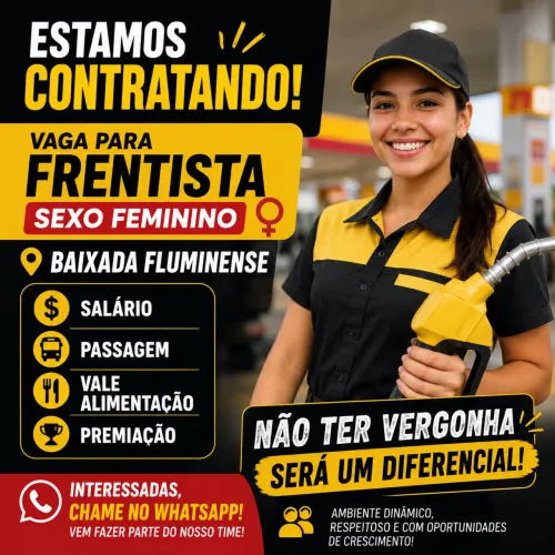 Vaga para frentista sexo feminino