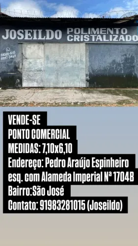 VENDE-SE PONTO COMERCIAL - BAIRRO SÃO JOSÉ - CASTANHAL