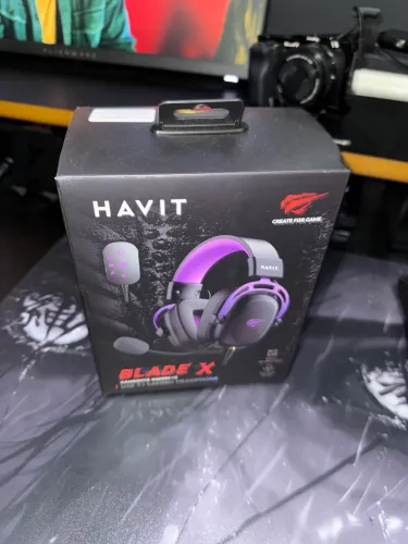 Headset Gamer Havit Blade X H2002C+U USB 7.1 Surround Drivers 53mm P2 Microfone