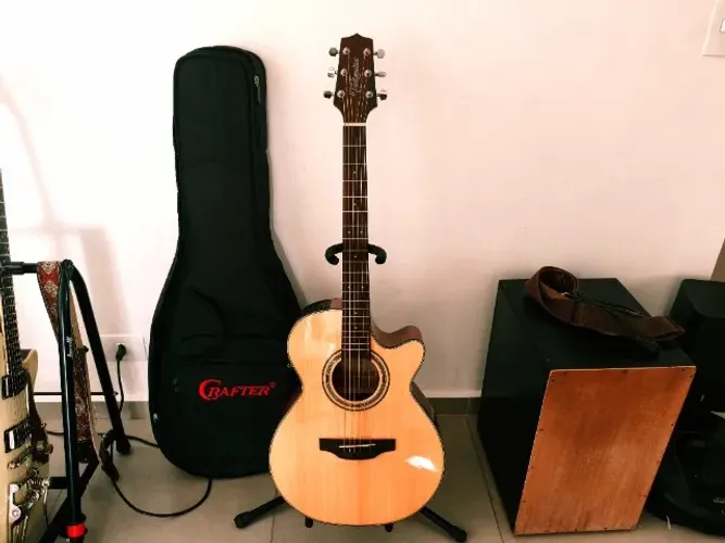 Violão Takamine GF15CE Natural  G Series com Bag acochoado da Crafter