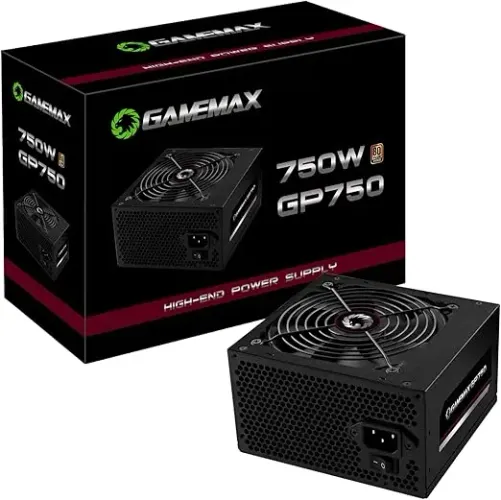 Fonte Gamemax 750w 80 Plus Bronze Pfc Ativo Preta
