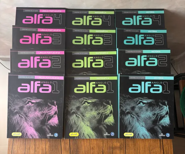 Material Anglo Alfa 2024/2025 Completo - Novo Sem Uso | Enem, ITA, Fuvest