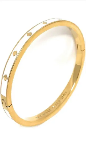 Bracelete Kate Spade Dourado e Branco 
