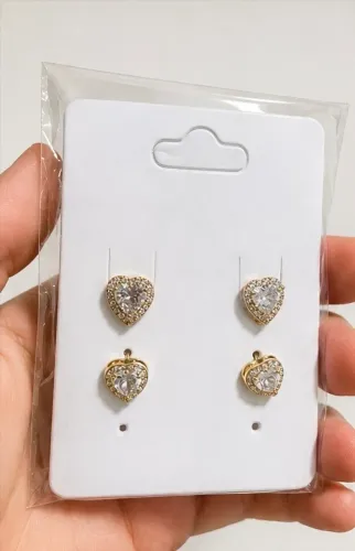 2 pares de brinco bijuteria