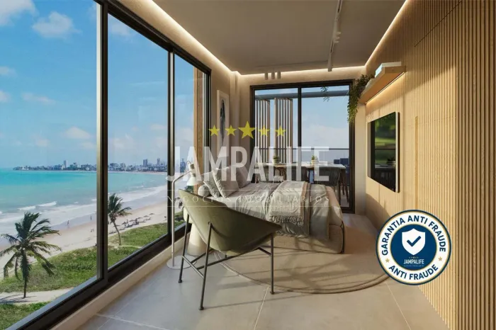 Flat à beira-mar, 27m², R$499.000,00 - Intermares, Cabedelo/PB