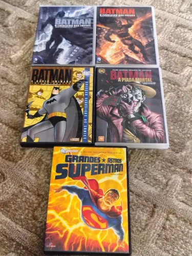 DVDs DC ANIMATION: Batman: A Série Animada,A Piada Mortal,O Cavaleiro das Trevas, Superman