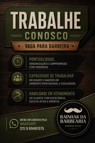 Precisa se de Barbeira ou Barbeiro