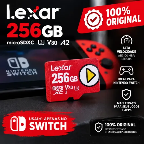 CARTÃO SD 256GB LEXAR