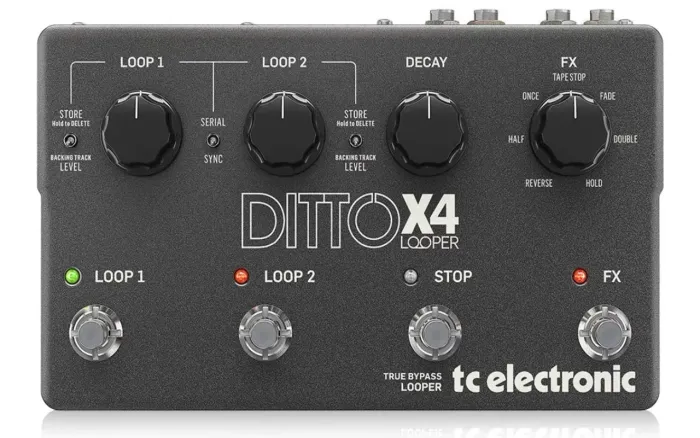 Pedal de efeitos de looper para guitarra Tc Electronic Ditto X4 Looper