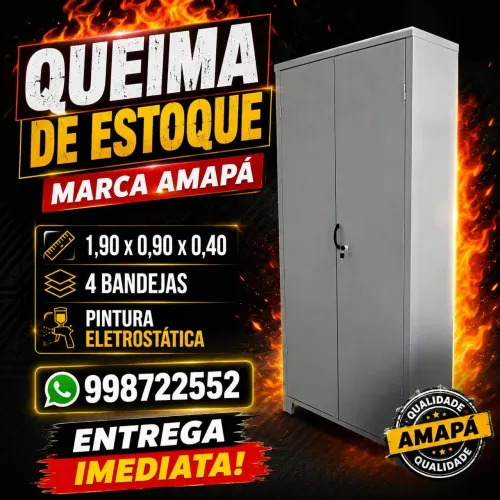 Armário de aço com chaves marca Amapá pronta entrega