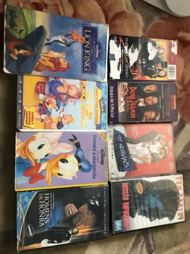 Lote de 7 VHS e 1 dvd
