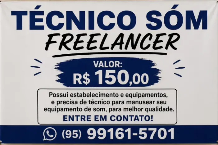 Técnico de som freelancer 