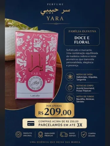 Perfume feminino Árabe original Yara Candy da Lattafa