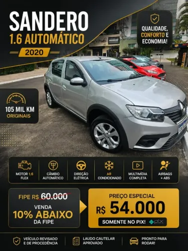 Renault Sandero Zen Flex 1.6 16V 5P Aut. 2020