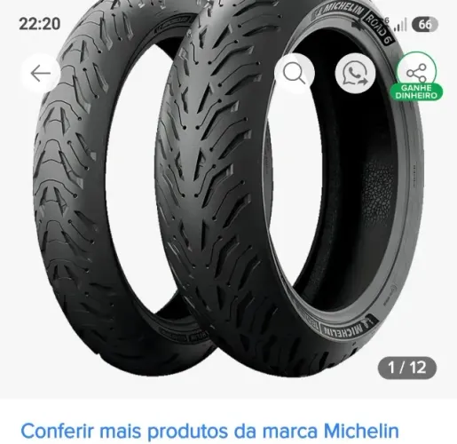 Jogo de pneu michelin Road 6 para MT 07 OU MT 09